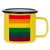 Metallic enamel MATT Yellow cup 360ml
