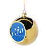 Golden Christmas tree ball ornament 8cm