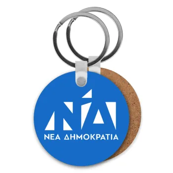 Νέα δημοκρατία, Μπρελόκ Ξύλινο στρογγυλό MDF Φ5cm