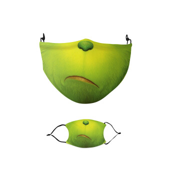 mr grinch, Μάσκα υφασμάτινη παιδική πολλαπλών στρώσεων με υποδοχή φίλτρου