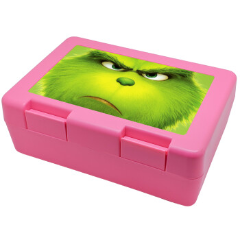 mr grinch, Παιδικό δοχείο κολατσιού ΡΟΖ 185x128x65mm (BPA free πλαστικό)