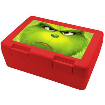 mr grinch, Children's cookie container RED 185x128x65mm (BPA free plastic)