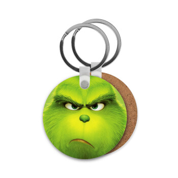 mr grinch, Μπρελόκ Ξύλινο στρογγυλό MDF Φ5cm