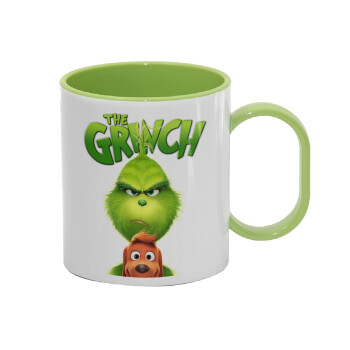 mr grinch, Κούπα (πλαστική) (BPA-FREE) Polymer Πράσινη για παιδιά, 330ml