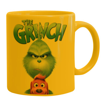 mr grinch, Κούπα, κεραμική κίτρινη, 330ml