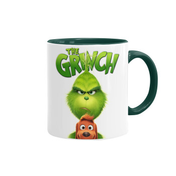 mr grinch, Κούπα χρωματιστή πράσινη, κεραμική, 330ml