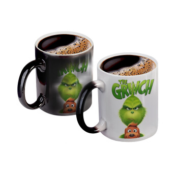 mr grinch, Κούπα Μαγική, κεραμική, 330ml που αλλάζει χρώμα με το ζεστό ρόφημα