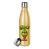 Glitter gold stainless steel thermos bottle, double-walled, 500ml