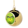 Golden Christmas tree ball ornament 8cm