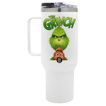 mr grinch, Mega Stainless steel Tumbler with lid, double wall 1,2L