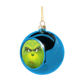 mr grinch, Χριστουγεννιάτικη μπάλα δένδρου Μπλε 8cm