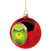mr grinch, Χριστουγεννιάτικη μπάλα δένδρου Κόκκινη 8cm