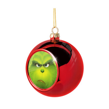 mr grinch, Χριστουγεννιάτικη μπάλα δένδρου Κόκκινη 8cm
