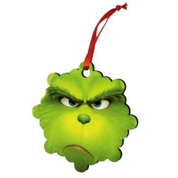 mr grinch, Στολίδι Χριστουγεννιάτικο στολίδι snowflake ξύλινο 7.5cm