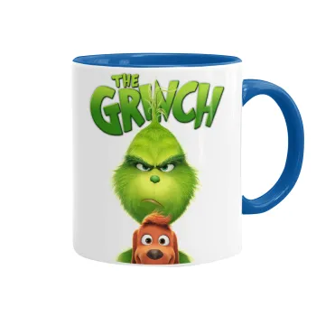mr grinch, Mug colored blue, ceramic, 330ml