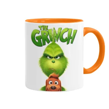 mr grinch, Κούπα χρωματιστή πορτοκαλί, κεραμική, 330ml