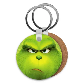 mr grinch, Μπρελόκ Ξύλινο στρογγυλό MDF Φ5cm