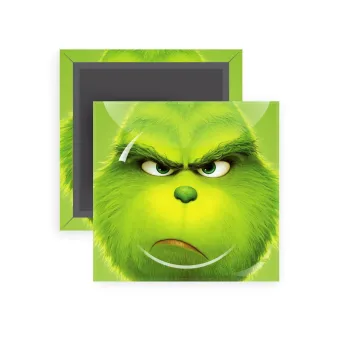 mr grinch, Μαγνητάκι ψυγείου τετράγωνο διάστασης 5x5cm