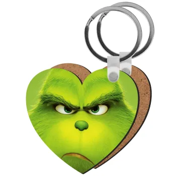 mr grinch, Μπρελόκ Ξύλινο καρδιά MDF