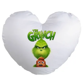 mr grinch, Μαξιλάρι καναπέ καρδιά 40x40cm περιέχεται το  γέμισμα