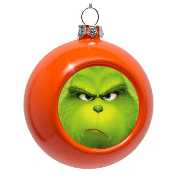 mr grinch, Στολίδι Χριστουγεννιάτικη μπάλα δένδρου Πορτοκαλί 8cm