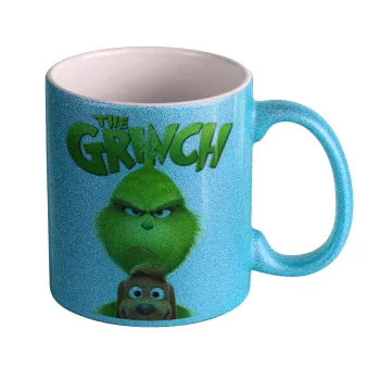 mr grinch, Κούπα Σιέλ Glitter που γυαλίζει, κεραμική, 330ml