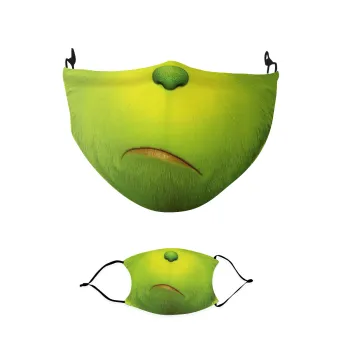 mr grinch, Μάσκα υφασμάτινη παιδική πολλαπλών στρώσεων με υποδοχή φίλτρου