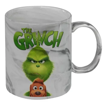 mr grinch, Mug ceramic marble style, 330ml