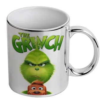 mr grinch, Mug ceramic, silver mirror, 330ml