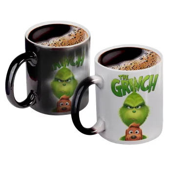 mr grinch, Color changing magic Mug, ceramic, 330ml when adding hot liquid inside, the black colour desappears (1 pcs)