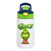 Παιδικό παγούρι θερμό, ανοξείδωτο, με καλαμάκι ασφαλείας, πράσινο/μπλε (350ml)