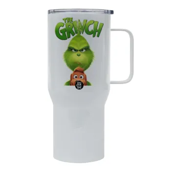 mr grinch, Mega Stainless steel Tumbler with lid, double wall 750L