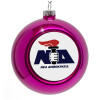Purple Christmas tree ornament bauble 8cm