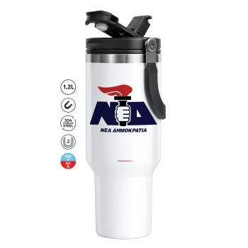 Νέα δημοκρατία κλασική, Mega Travel Mug / Travel Mug, double walled (thermal) 1.2L