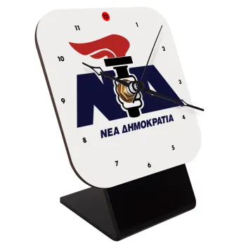 Νέα δημοκρατία κλασική, Επιτραπέζιο ρολόι ξύλινο με δείκτες (10cm)