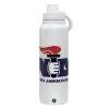 1L Stainless Steel Thermal Bottle with Phone Holder & Double Wall Insulation