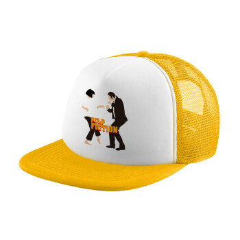 Pulp Fiction dancing, Καπέλο παιδικό Soft Trucker με Δίχτυ Κίτρινο/White 