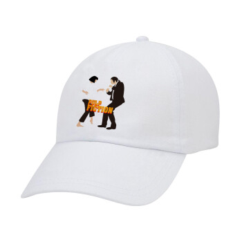 Pulp Fiction dancing, Καπέλο Jockey baseball Λευκό (snapback, 5-φύλλο, unisex)