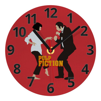 Pulp Fiction dancing, Ρολόι τοίχου γυάλινο (20cm)