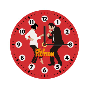 Pulp Fiction dancing, Ρολόι τοίχου ξύλινο (20cm)