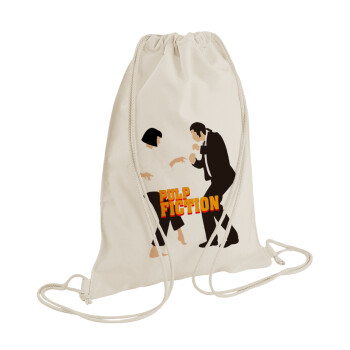 Pulp Fiction dancing, Backpack bag GYMBAG natural (28x40cm)