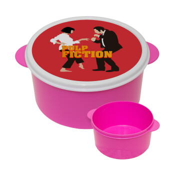 Pulp Fiction dancing, ΡΟΖ παιδικό δοχείο φαγητού (lunchbox) πλαστικό (BPA-FREE) Lunch Βox M16 x Π16 x Υ8cm