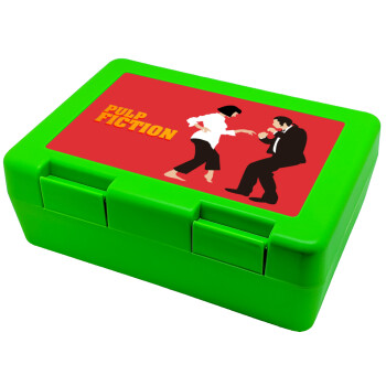 Pulp Fiction dancing, Children's cookie container GREEN 185x128x65mm (BPA free plastic)