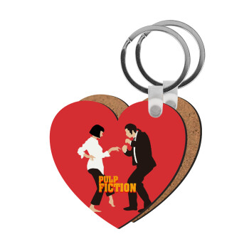 Pulp Fiction dancing, Μπρελόκ Ξύλινο καρδιά MDF