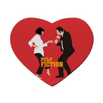 Pulp Fiction dancing, Mousepad heart 23x20cm