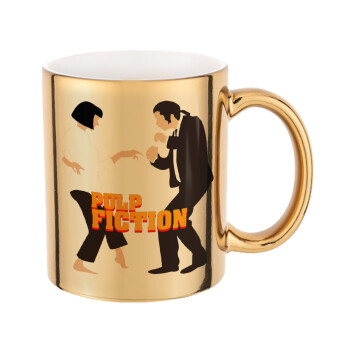 Pulp Fiction dancing, Mug ceramic, gold mirror, 330ml