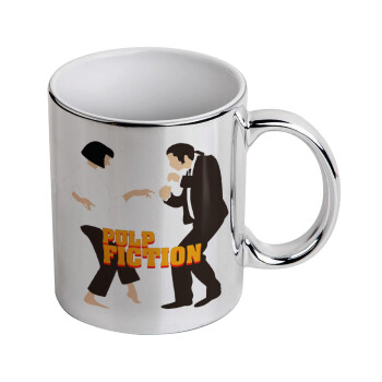 Pulp Fiction dancing, Mug ceramic, silver mirror, 330ml