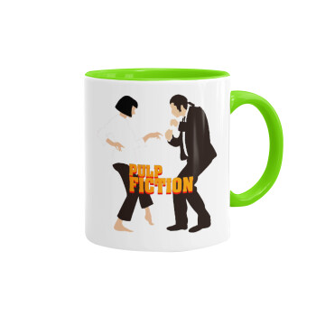 Pulp Fiction dancing, Κούπα χρωματιστή βεραμάν, κεραμική, 330ml