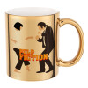 Mug ceramic, gold mirror, 330ml