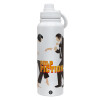 1L Stainless Steel Thermal Bottle with Phone Holder & Double Wall Insulation